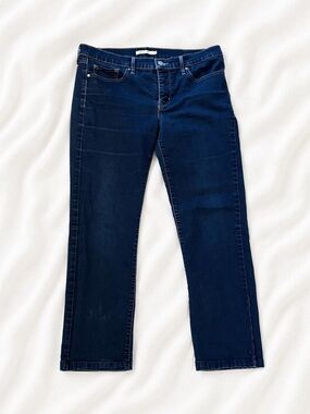 Signature by Levi Strauss Dark Blue Straight Leg Jeans